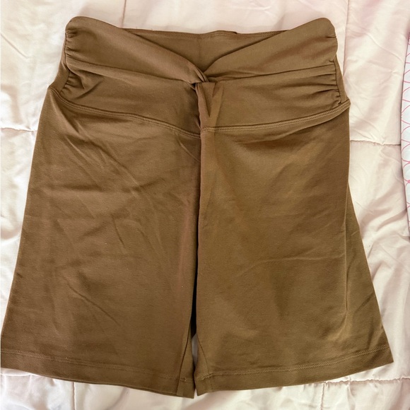 PINK Victoria's Secret Pants - PINK brown Women's Shorts Front Twist